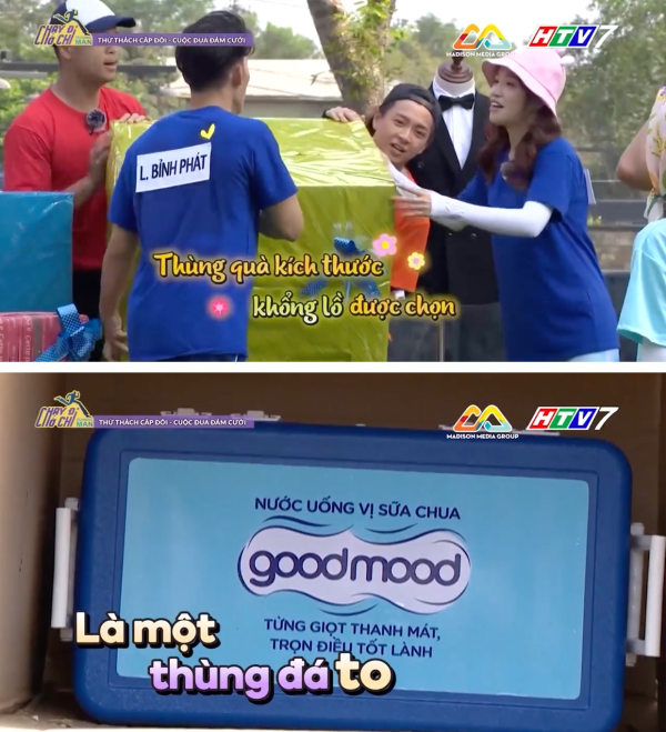 Thùng nước đá Good Mood từng xuất hiện trong phần thử thách cặp đôi đã khiến cả 7 thành viên và khách mời phải cười bò với cú lừa ngoạn mục.